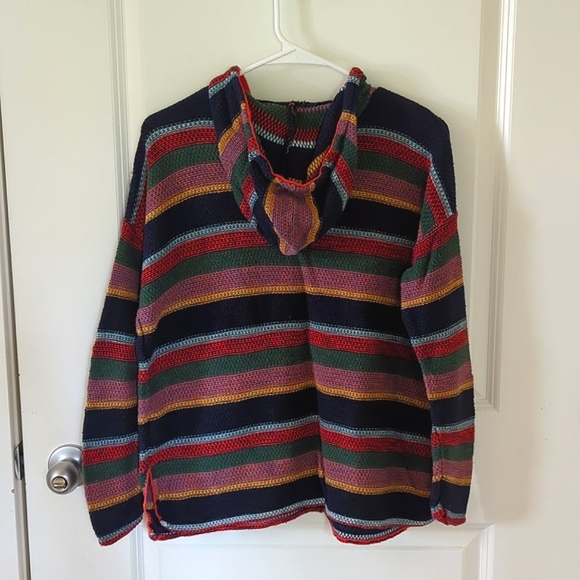 American Eagle Hooded Striped Sweater - Picture 2 of 5